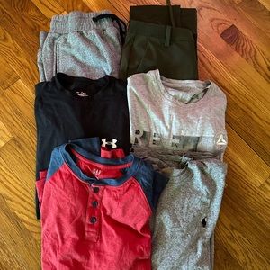 Size Small Lot Including 2 pants 3 shirts and a long sleeve shirt